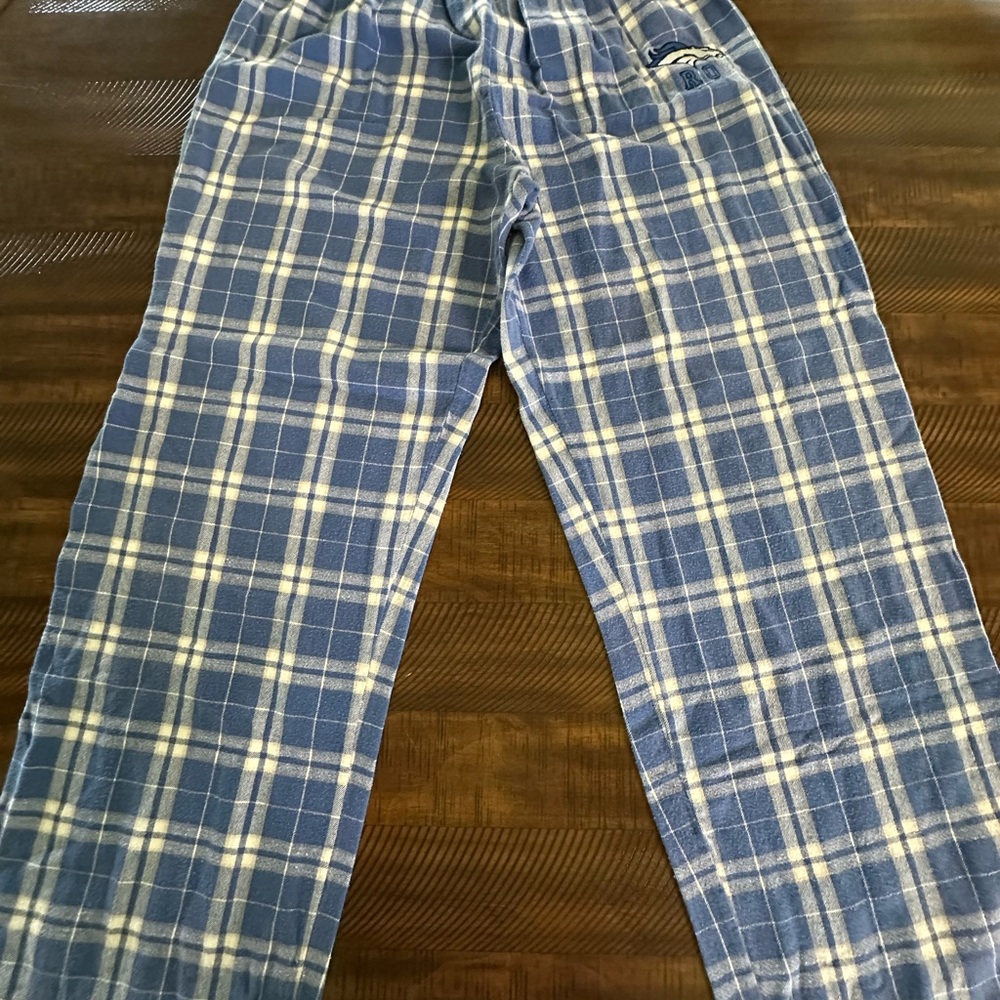Boxercraft Blue and White Joggers with Classic Plaid Design